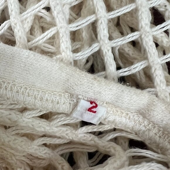 Vintage 60s 70s Norwegian Military Open Knit Net Blouse Top Shirt Cover Up Sexy - Picture 7 of 9